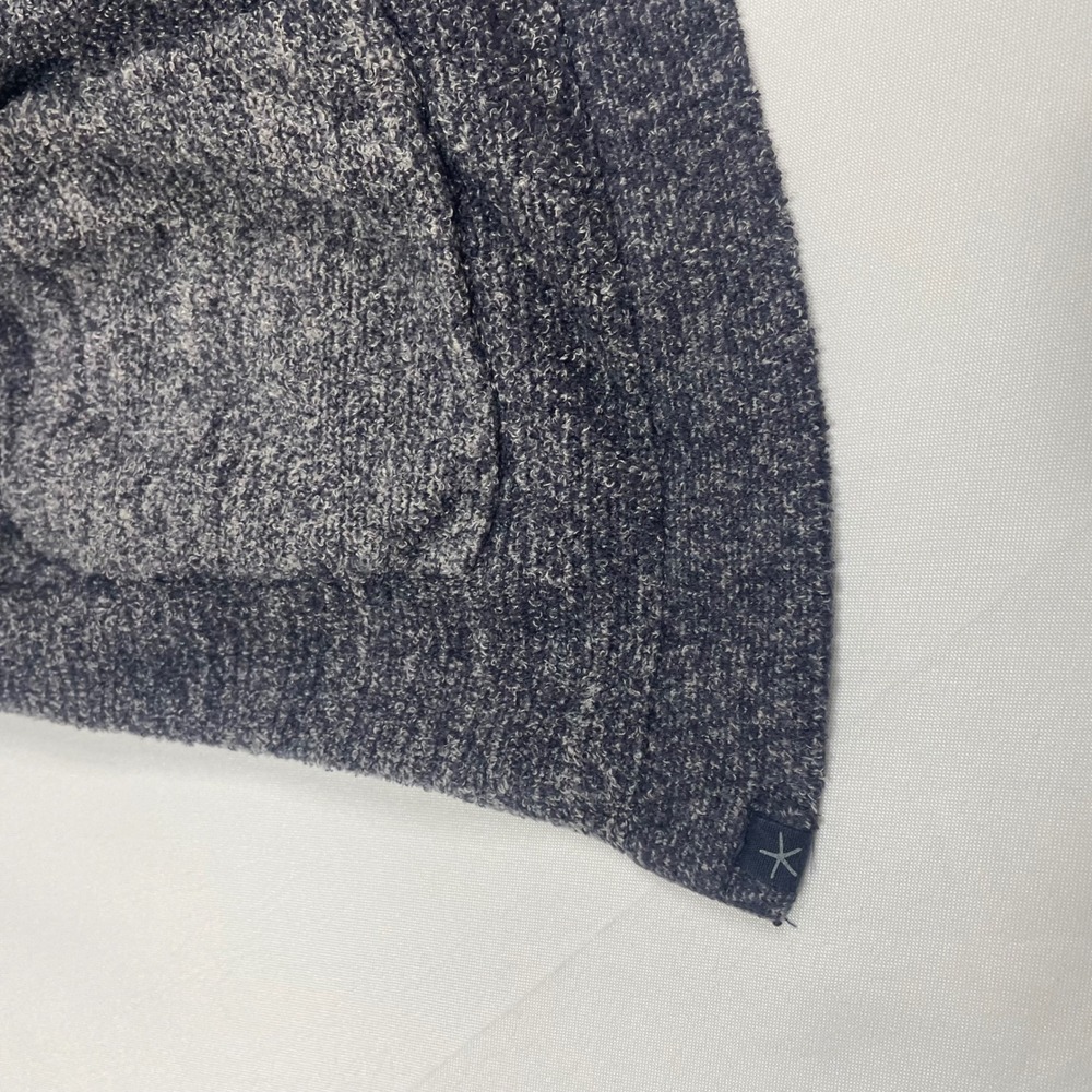 Barefoot Dreams CozyChic Lite Cardigan Hooded Pockets Navy Heathered Hooded L - Picture 8 of 16